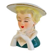 1958 Art Deco Rubens Original Japan Porcelain Lady Head ...