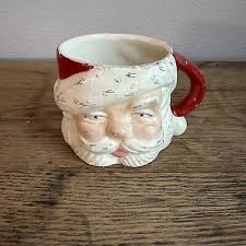 Vintage Santa Claus Mug Open Eyes Christmas Decoration ...