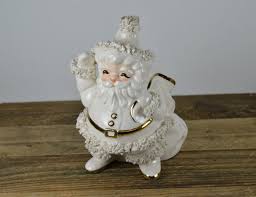 Vintage NAPCO S413B White Christmas Santa Planter, 7.5 ...