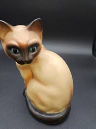 VTG. Napcoware Siamese Cat Figurine w/Blue Eyes Japan | eBay
