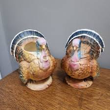 VTG 1964 Napcoware Thanksgiving Turkey Creamer & Sugar Bowl ...