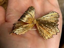 CHRISTIAN DIOR GROSSE 1966 Vintage Large Knot Bow Dots Ribbon Butterfly Brooch-collector-mint-signed - Etsy