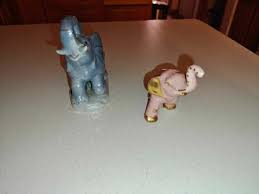 Vintage MCM Japan 4" Pink Elephant Gold Accents & another ...