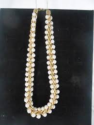 Vintage Faux Pearl with Gold Tone Link Chain Linking Pearls ...