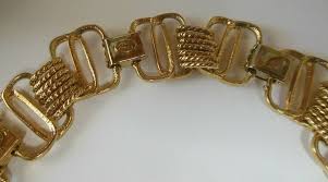 Vintage Signed KJL Gold-tone Wide Chain Necklace 21" Long | eBay