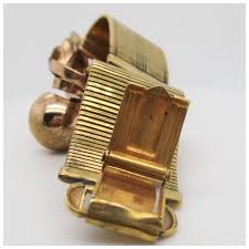 1940s Vintage Two-tone Gilt Bracelet. For Sale at Ruby Lane