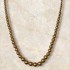 VINTAGE NAPIER GRADUATED GOLD BEAD NECKLACE | eBay