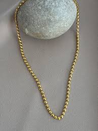 Gold Plated Ball Chain Necklace: 22k Brass, 19 Inch - Etsy ...