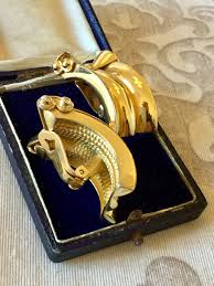 Antiques Art Deco Style Gilt Clips on Earrings - Etsy