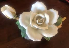 White Porcelain Rose Figurine: Elegant Home Decor Accent - Etsy