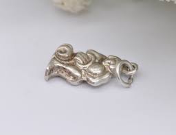 Vintage Silver Virgo Charm / Pendant - Lady With Water ...