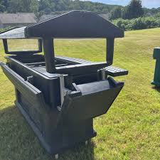 Cages for holding chickens before processing in butchery