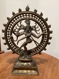 Vintage Brass Bronze Shiva Nataraj Trishul Statue Dancing | eBay