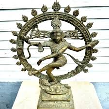 Vintage Shiva Nataraja Brass Statue Large 48” Sculpture ...