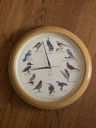14” Wall Clock AUDUBON Bird Call Robin Bluebird Cardinal ...