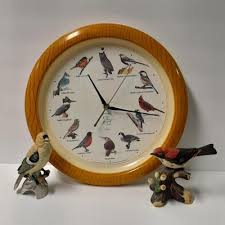National Audubon Society bird Melody clock and Porcelain ...