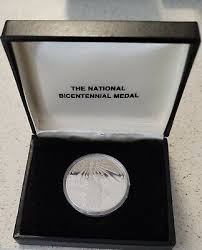 1776 TO 1976 US BICENTENNIAL STATUE OF LIBERTY SILVER MEDAL ...