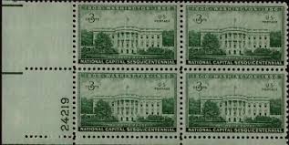 Scott 990 - Plate Block Of 4 - Executive Mansion - MNH - 1950 stock photo | eBay