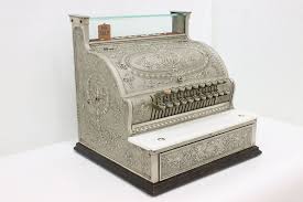 Victorian Antique Nickel Bronze Cash Register National