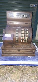 ANTIQUE National Cash Register - 1940's WOOD BASE MODEL # 1090 | eBay