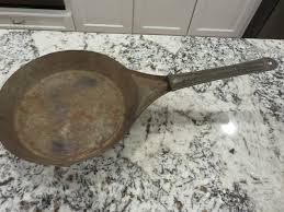 Antique National Cold Handle 8 1/2" Tin Cowboy Frying Pan ...