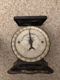 Antique 1913 National Family Scale 24 Pound Black Some Rust ...