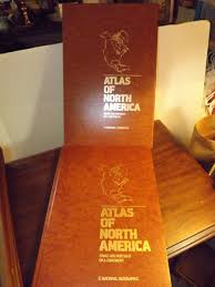 1985 Nat'l Geographic Space Age Portrait of a Continent-Atlas of N.America & Box | eBay