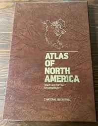 National Geographic Atlas of North America Space Age Portrait 19x12" + Slip Case | eBay