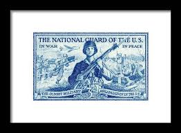 1952 National Guard Stamp Framed Print by Historic Image - Fine Art America