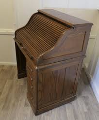Art Deco Oak Roll Top Desk, 1890s for sale at Pamono