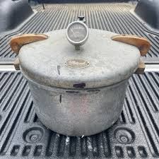 Vintage NATIONAL No. 7 16 Qt. PRESSURE COOKER CANNER Wood ...