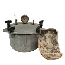 Vintage WARDS 6 QT Cast Aluminum Pressure Cooker Canner w ...