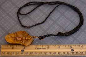 20 Inch, Vintage Stone Shard Pendant Cord Lace Necklace - G49 - Etsy UK