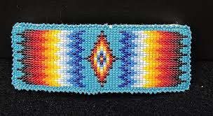 NICE HAND CRAFTED CUT BEADED GEOMETRIC DESIGN NATIVE ...