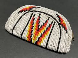 Vintage Native American Handmade Beaded Coin Pouch Clutch Bag Wallet | eBay