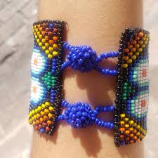 𓄣 chaquira bead bracelet🪢 #hippie #indigenous... | Depop