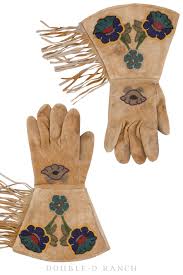 Miscellaneous, Gauntlets, Beaded, Plains, Vintage, Mid ...