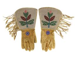 Lot - Northern Plains Beaded Gauntlets c. 1910-20s, 14" x 7.5"