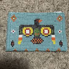 VTG HAND BEADED LEATHER NATIVE AMERICAN BLACK ...