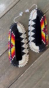 Beaded Fire Color Earrings - Etsy