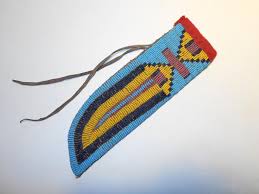 Sold at Auction: Sioux Beaded Buffalo Hide Sheath w/ c. 1890 Knife