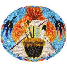 Large Vintage Navajo Tipi Ceremony Seed Bead Belt Buckle ...