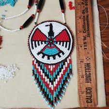 One-of-a-Kind Beaded Eagle Medallion Necklace – Native ...