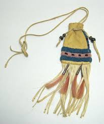 Native American Leather Medicine Bag Beaded Tobacco Pouch - Etsy