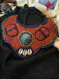 LADAKH TRIBAL BIBB Necklace * Vintage Glass Bead~turquoise~cowrie * Ethnic Protection Necklace * Ceremonial Ladakh * Ethnic Himalayan Art - Etsy