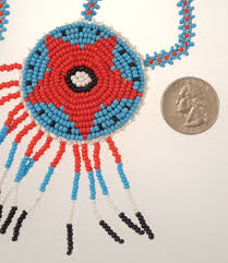 Vintage Native American Seed Bead Necklace with Star ...