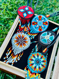 Beaded Medallion Necklace, Handmade Beaded Necklace, Multi ...