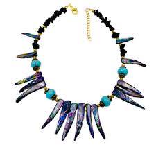 Blue Fang Tribal Necklace – Nubian Luxuries Brand