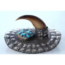 Sterling Silver Turquoise Cowboy hat pin by Pin Roycroft ...