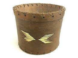 Wooden Handmade Birch Woven Unusual Bent Wood Round Basket ...